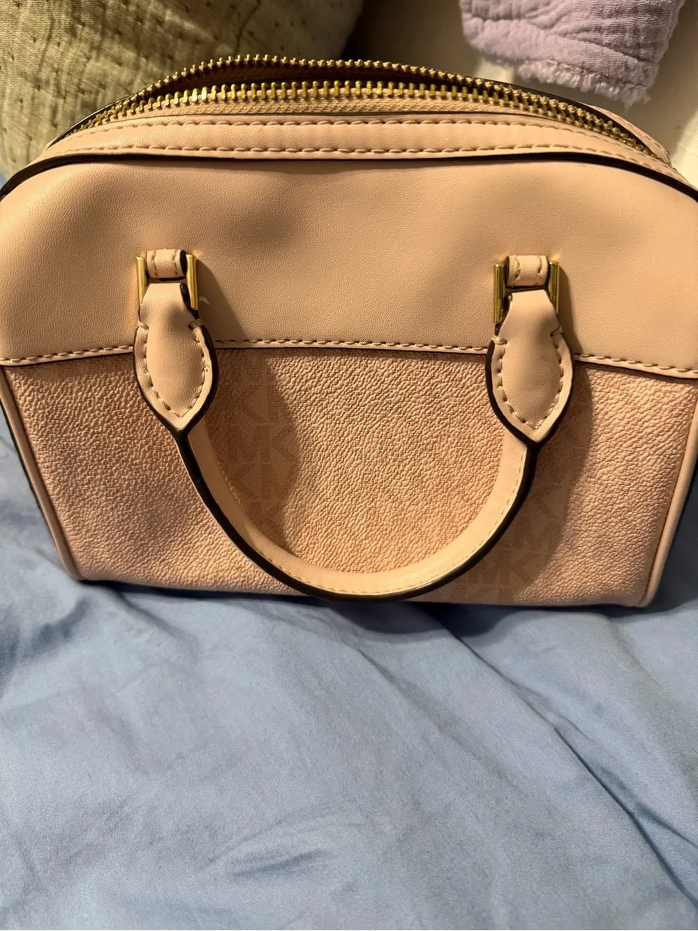 Michael Kors Blush Pink Mini Satchel with Gold Hardware